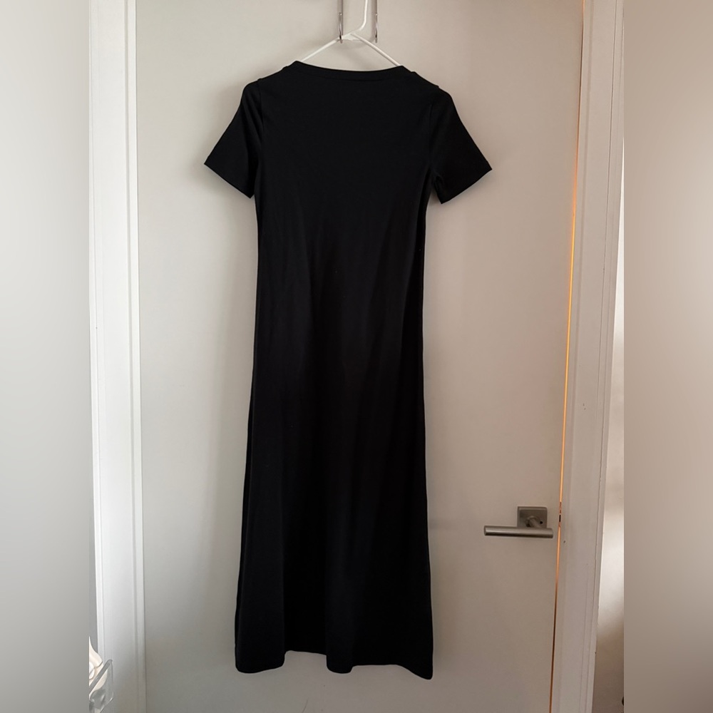 J.Crew long t-shirt Classic Black Short Sleeve Dress XXS - Picture 2 of 5